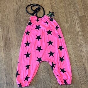 Pixielane Pink Star-Patterned Jumpsuit 2/3T NWT